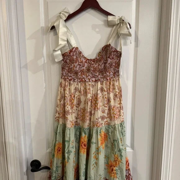 Free People Bluebell Maxi In Lilac Combo Tiered Dress - Picture 3 of 11